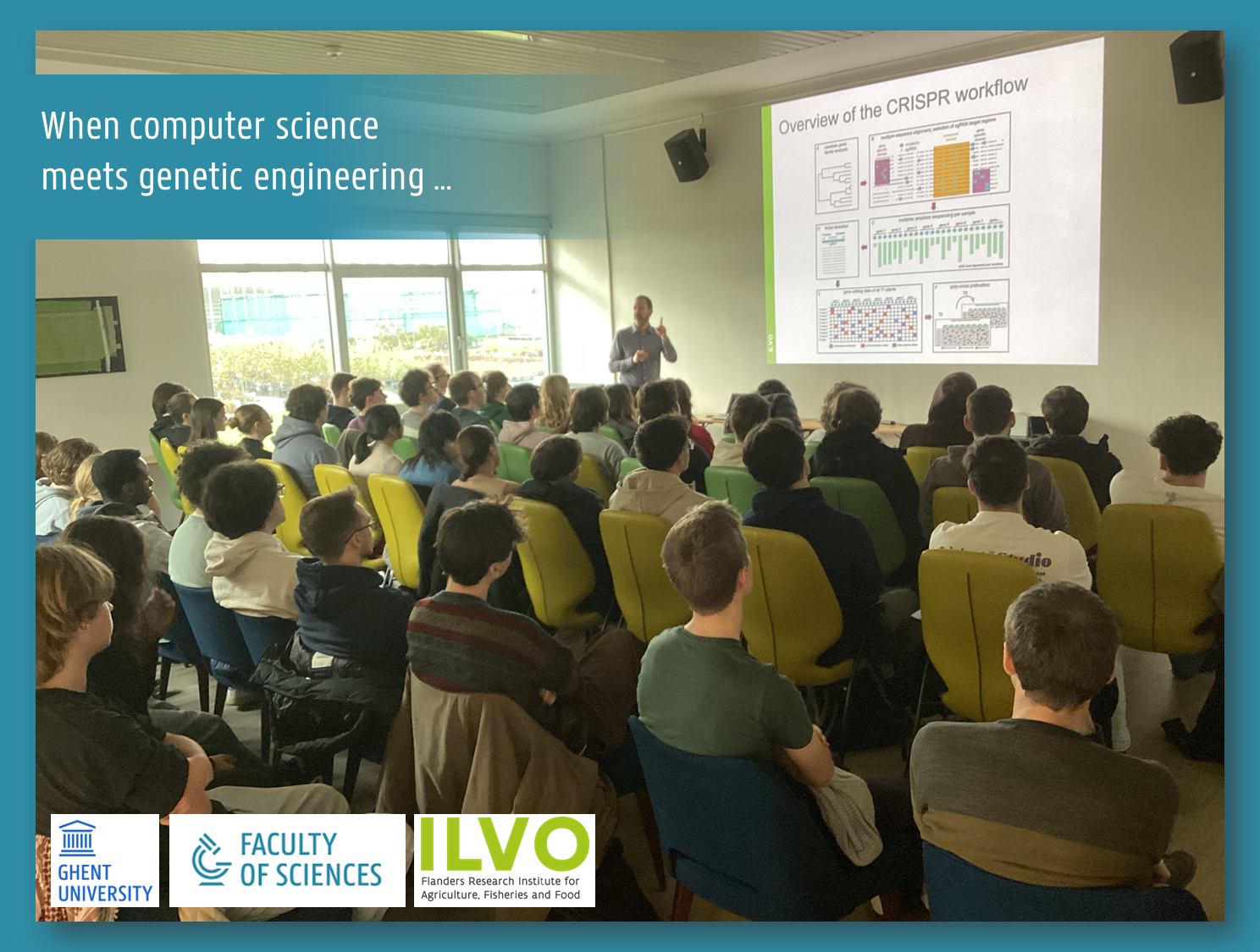 Studenten derde bachelor informatica bij ILVO